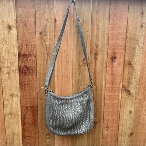 Milo Canada Gray Woven Crossbody Bag Medium